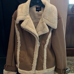 Express shearling coat